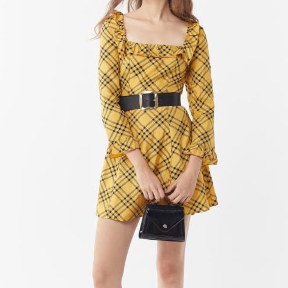 UO Kristen Plaid Ruffle Square-Neck
Dress - Picture 5 of 5